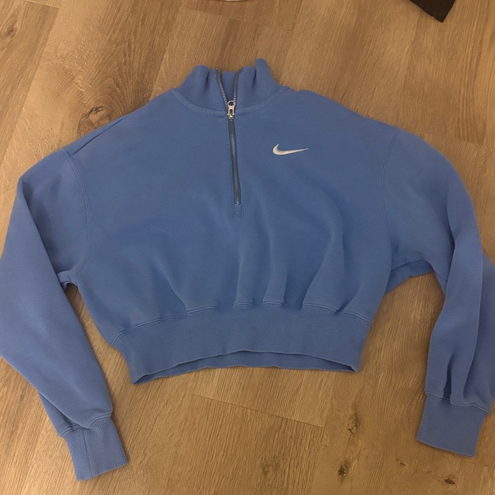 Nike Women's Blue Half-Zip Sweatshirt